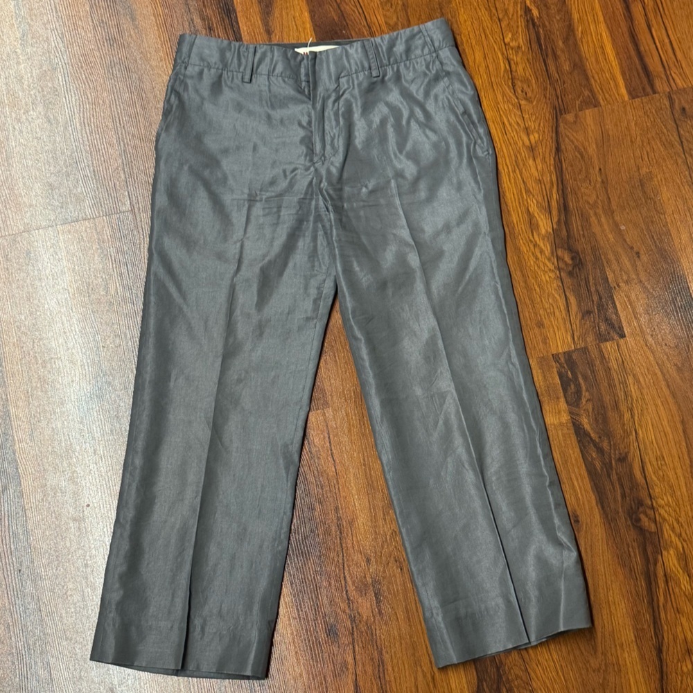 Marni Made in Italy Grey Silk High Rise Trousers – Size IT 38